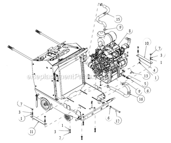 Page D Diagram and Parts List for MK-6020KB  MK Diamond Concrete Saw